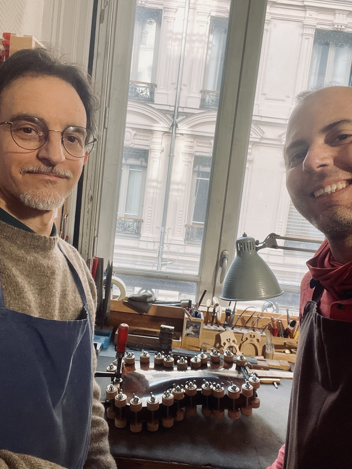 Ivo Correia de Melo et Giovanni Corazzol chez Contempo Luthiers à Lyon